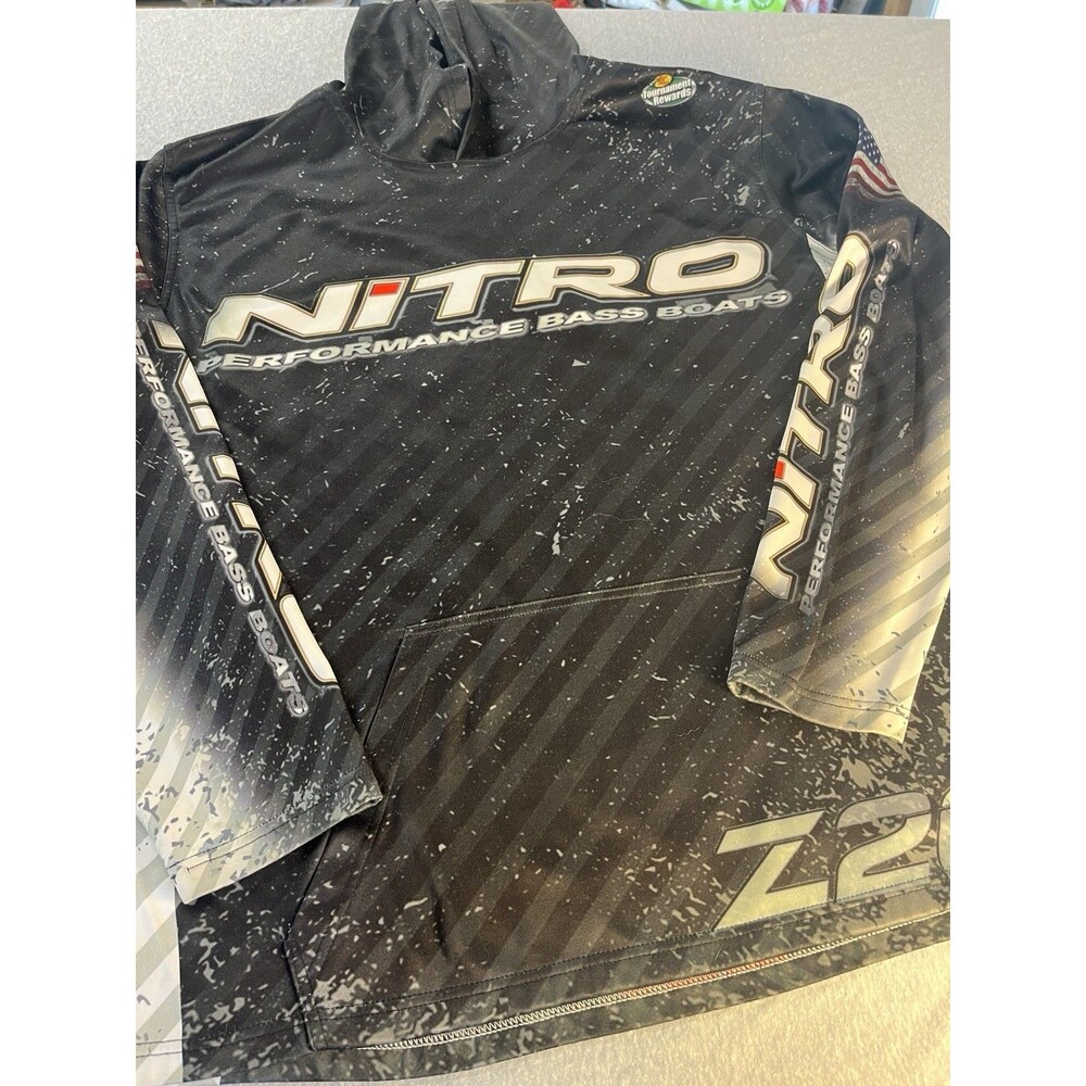 Nitro Performance Bass Boat Hoodie Bass Pro Tournament Rogue Custom Mens 2XL